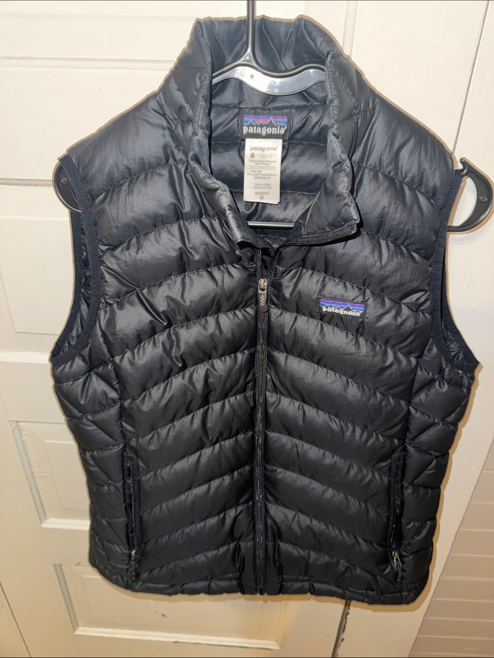 Patagonia Black Quilted Down Vest Womens M